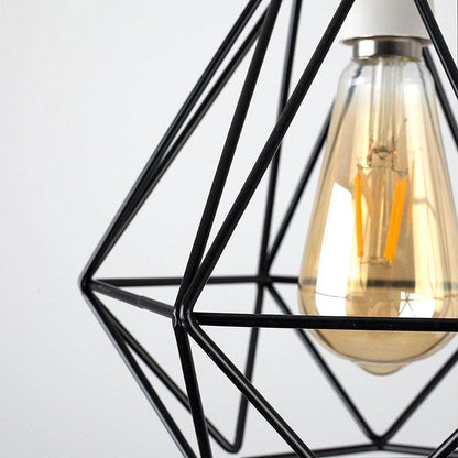 Nordic Pendant Lights Iron Minimalist Loft Cage Pyramid Pendant Lamp Modern Industrial Metal Hanging Lamp Parlor E26 E27 LED NEW