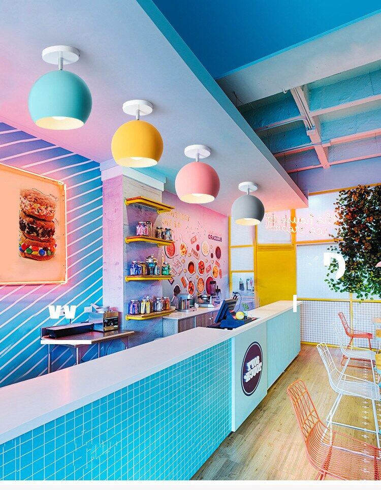 Novelty Indoor Lightings Colorful LED Pendant Lights Marca Lampshade The Corridor Porch Bedroom Dining Living Light Fixture