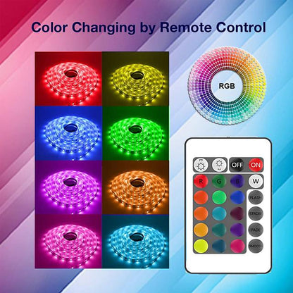 LED Strip Lights 65ft 2x10m WIFI App Intelligent Control 5050 RGB LED Smart Strip Light with IR 24 Key Controller or DC12V Adapter Kit