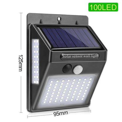LED Solar Light Outdoor Solar Lamp with PIR Motion Sensor Solar Powered Waterproof Wall Light for Garden Yard Path Decoration