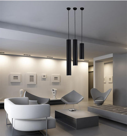 Dimmable led Pendant Lamp Long Tube lamp Kitchen Island Dining Room Shop Bar Decoration Cylinder Pipe Pendant Light Kitchen Lamp
