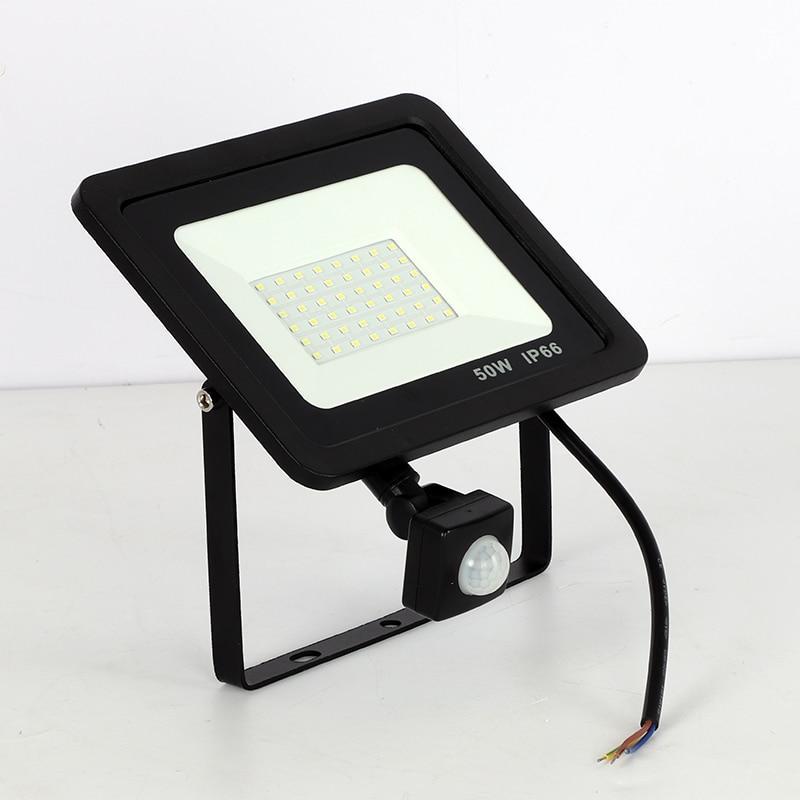 10W 20W 30W 50W 100W Induction Led flood light With Adjustable PIR Sensor floodlight Street Square Outdoor Lighting