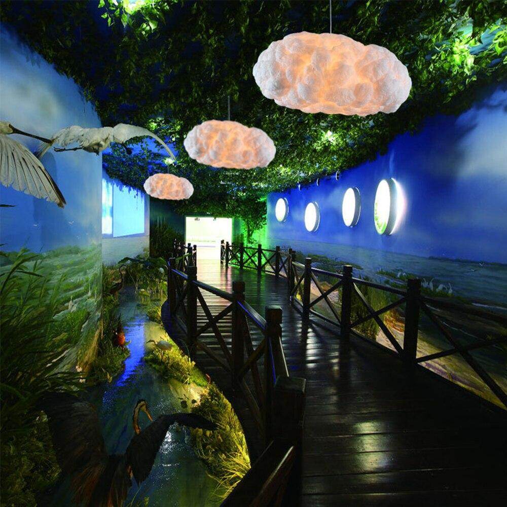 Nordic Clouds Pendant Lights Silk Lamp Dark Clouds Hanglamp Personality Decorate Hanging Light For Hotel Lobby Restaurant