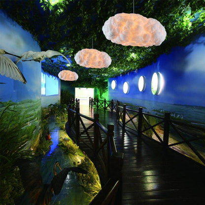 Nordic Clouds Pendant Lights Silk Lamp Dark Clouds Hanglamp Personality Decorate Hanging Light For Hotel Lobby Restaurant