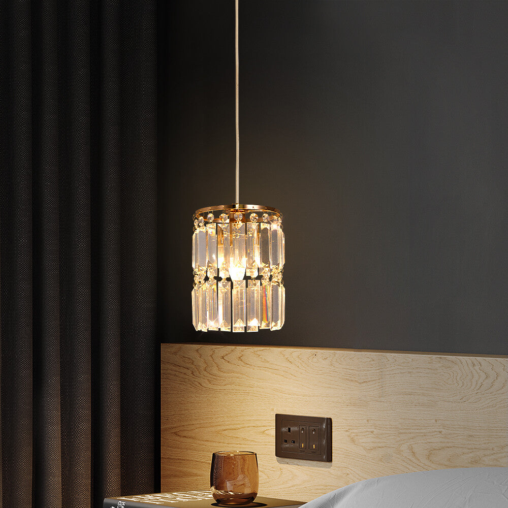 Nordic LED Gold Pendant Hanging Light Crystal Ceiling Lamps Modern Chandelier Lustre Dining Table Kitchen Island Decor Fixtures