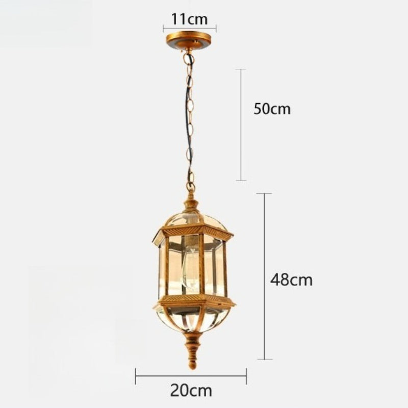 Retro Outdoor Waterproof Pendant Light Corridor Restaurant Chandelier Lighting Hotel Balcony Attic Restaurant Lighting Fixtures
