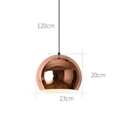Nordic Modern Simple Gold Round Single-headed Restaurant Chandelier