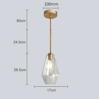 Nordic Modern Glass Pendant Lights Fixtures Loft LED Hanging Pendant Lamp For Kitchen Restaurant Living Room Bedroom E26 E27
