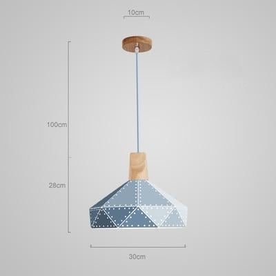 Modern minimalist design pendant lamp Nordic creative colorful led lamp home lighting bar restaurant iron solid wood lamp living