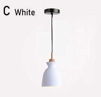 Pendant Lights Nordic Personality Art Creative Macaron Restaurant Living Room Bedroom Office Solid Wood Aluminum Pendant Lamp