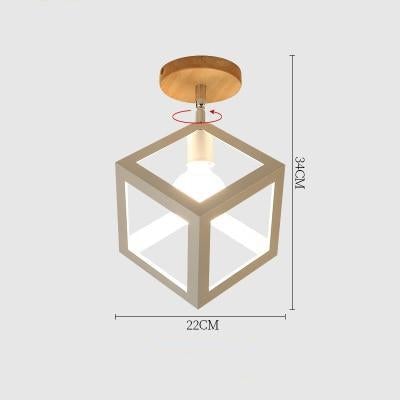 E27 Iron 5W Iron Ceiling Lamp Shade Pendant Light Covers and Shades Triangle Metal Ceiling Lampshades(Not includ bulb)