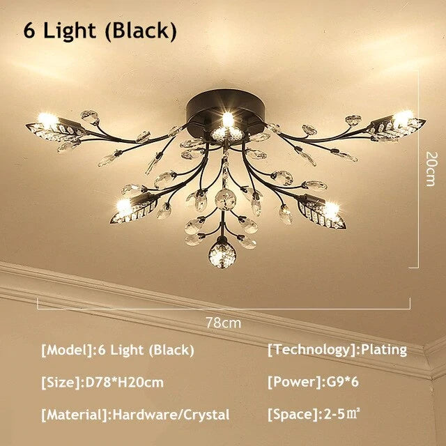 Modern Ceiling Light For Living Room Led Crystal Ceiling Lamp Bedroom Crystal Lamps Dining Gold Loft Lighting Crystal Fixtures