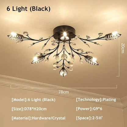Modern Ceiling Light For Living Room Led Crystal Ceiling Lamp Bedroom Crystal Lamps Dining Gold Loft Lighting Crystal Fixtures