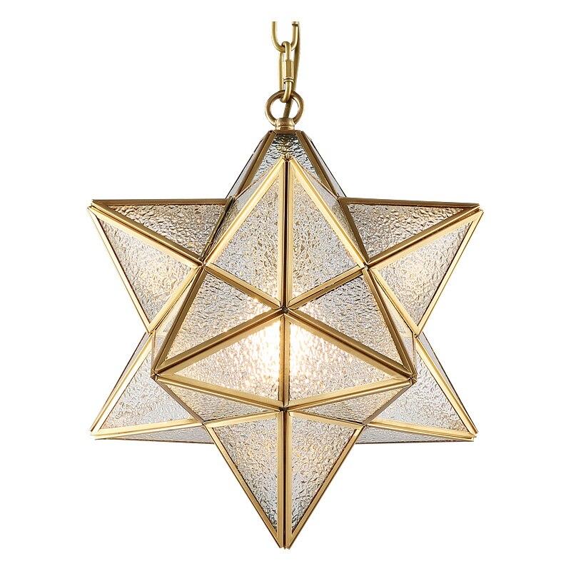 Loft Decor Star Copper Pendant Lights For Dining Room Lustre Salon Modern Lighting Suspension Luminaire Light Fixture Hanglamp