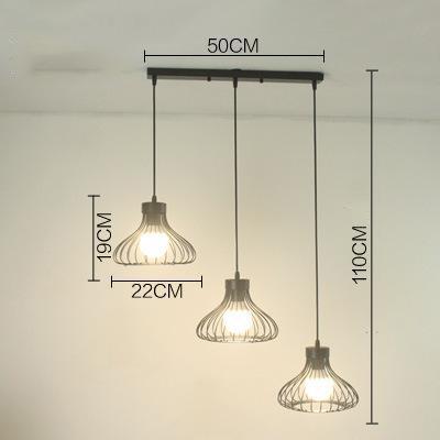 Retro Iron Chandelier Restaurant Bar Chandelier Creative Black Iron Wire Chandelier