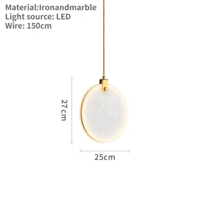 Modern Marble Pendant Lamp Living Room Bedroom Bedside Dining Room Staircase Kitchen LED Lighting