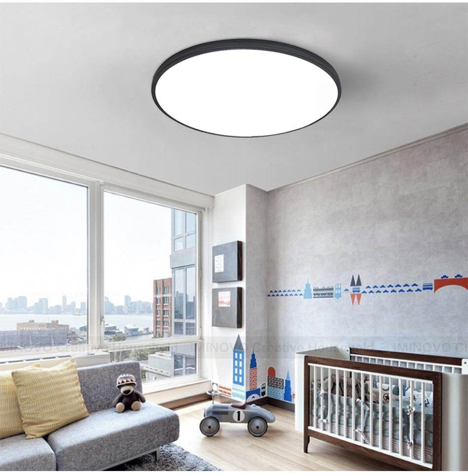 Ultra-Thin 5CM LED Modern Simple Ceiling Light Round Square Lamp For Living Room