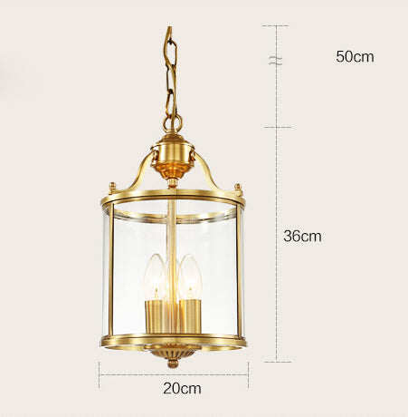 Bar Porch Corridor Chandelier Simple Copper Dining Room Study Balcony Chandelier