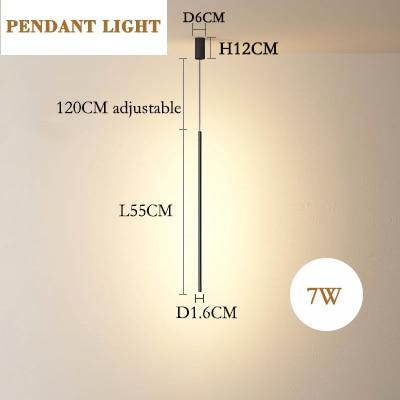Modern LED Wall Lamp Long Hanging Lights Simple Nordic Living Room Sofa Background Wall Light Bedroom Bedside Floor Lamp