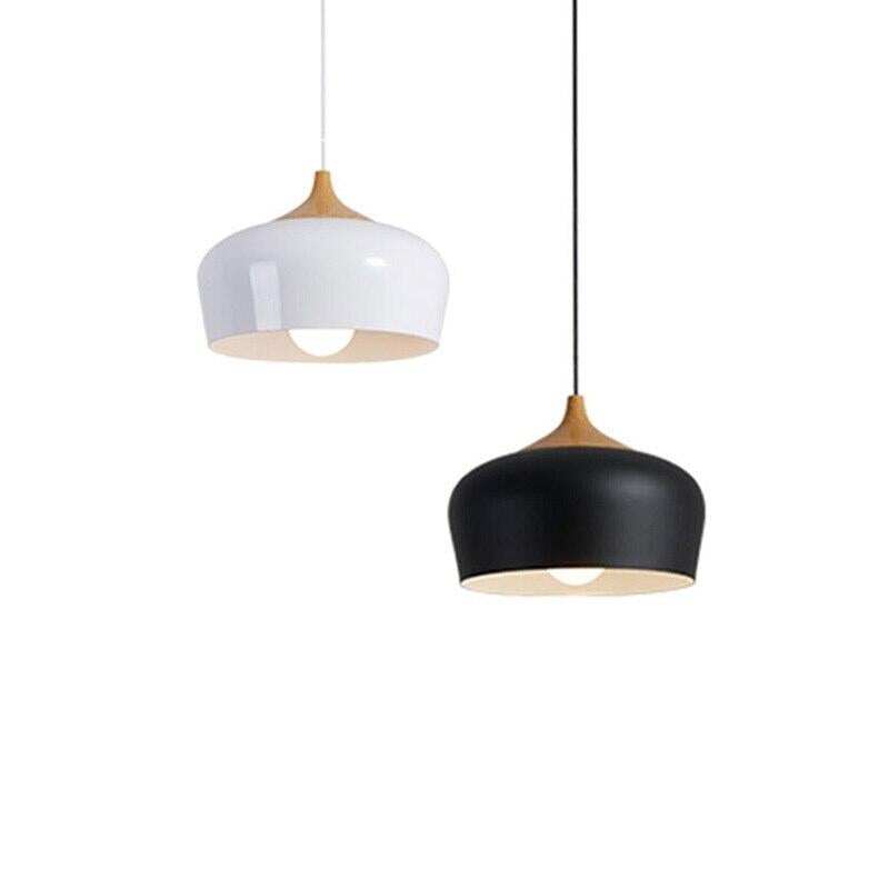 Modern Pendant Light Kitchen Fixtures For Dining Room Wood Black Restaurant Hanging Lamp Bar Bedroom Lighting Lustre