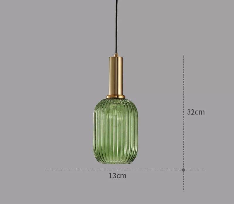 Nordic Creative Bar Restaurant Chandelier Simple Striped Lantern Chandelier Single Online Celebrity Glass Chandelier