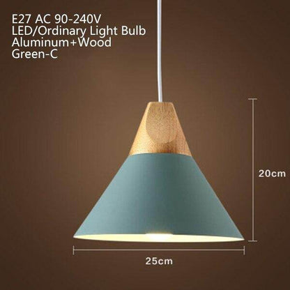 Nordic Modern Macaron Combination Wooden Pendant Lamp Loft Restaurant Cafe Decoration Pendant Light Bedroom Bedside Hanging Lamp