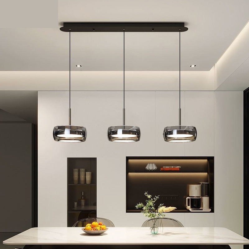 3-color Modern Minimalist Dining Table Light Glass Restaurant Pendant Light Restaurant  Indoor Lighting