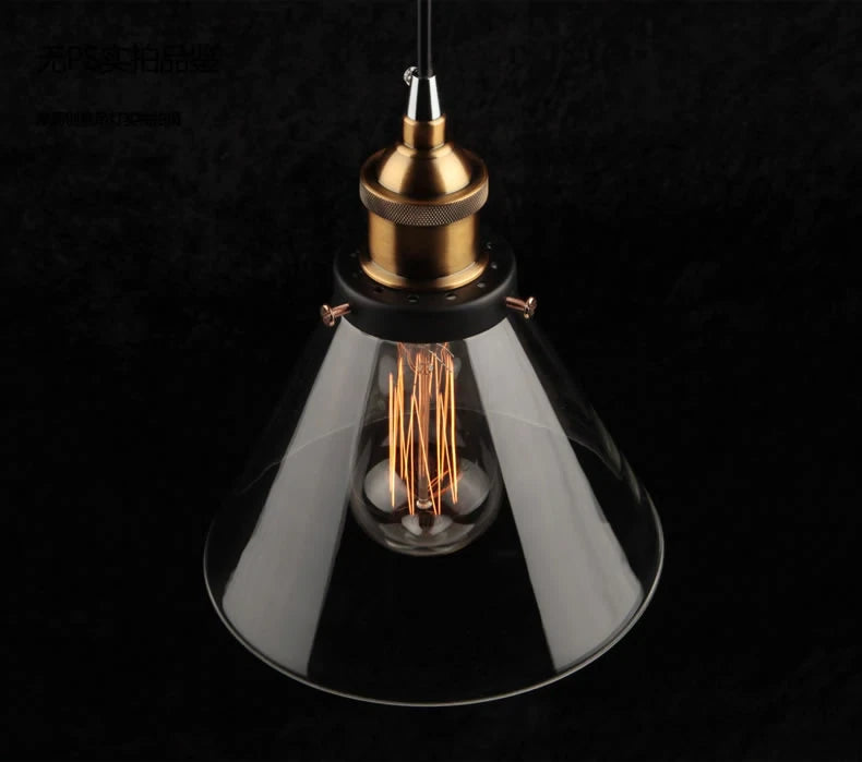 Vintage Pendant Lights Glass Pendant Lamps Loft Industrial Hang Lamp Smoky Grey Lamparas De Techo Colgante Modern Lustre Pendent