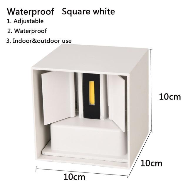 IP65 LED waterproof wall lamps 12W indoor and outdoor adjustable wall light courtyard porch corridor bedroom wall sconce