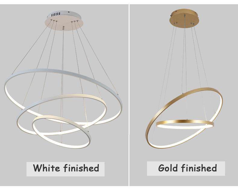 Modern Pendant Lamp Hanging Light Living Room Dining Shop Decoration Modern Hanging Lamp Large Ring Acrylic Pendant Light