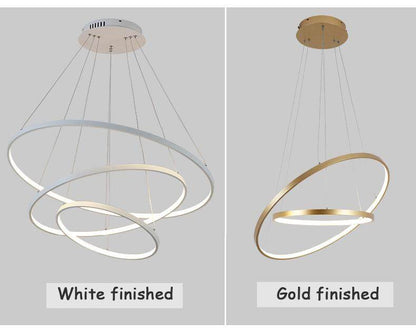 Modern Pendant Lamp Hanging Light Living Room Dining Shop Decoration Modern Hanging Lamp Large Ring Acrylic Pendant Light