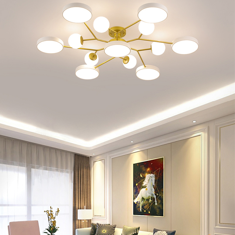 Modern Simple Living Room Lamp Light Luxury Atmosphere Bedroom Ceiling Lamp Personalized Dining Room Light