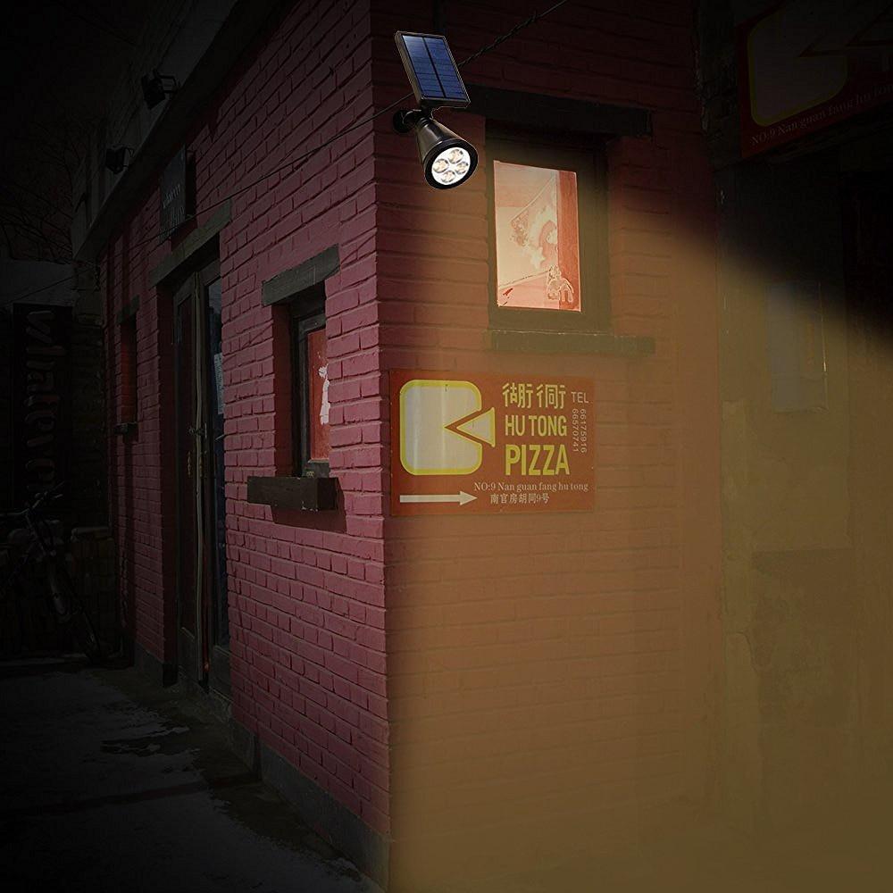 Solar Powered 4/7 LED Lamp Adjustable Solar Spotlight In-Ground IP65 Waterproof Landscape Wall Light Outdoor Lighting