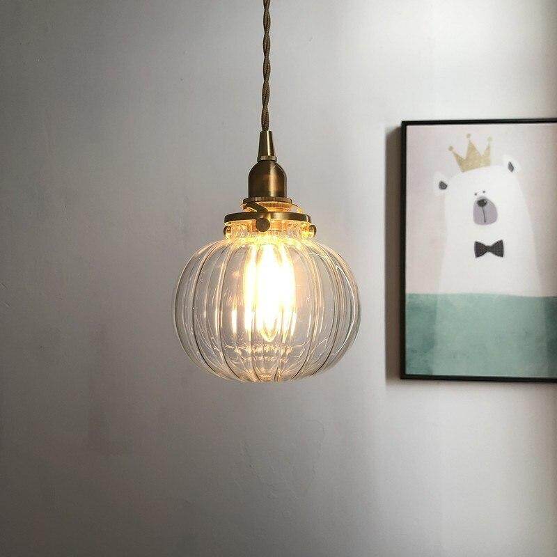 Modern Creative Glass Pendant Lamp Bar Bedside Bedroom Dining Room Decoration Pendant Lights Indoor LED E27 Combination Lighting
