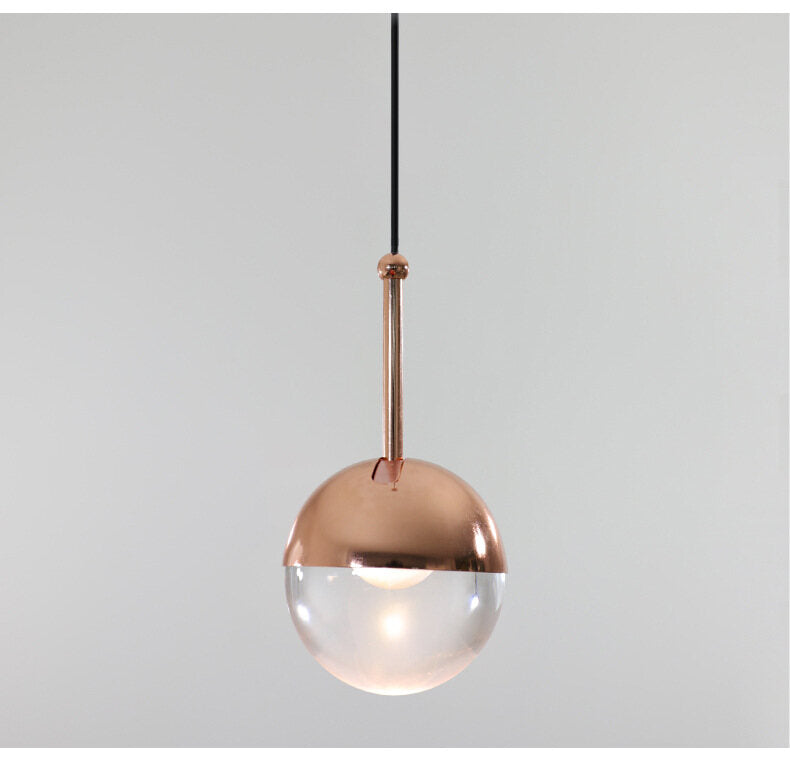 Nordic Loft Rose Gold crystal Ball Pendant Light Personality Designer Aisle Bar Living Room Bedside Suspension Light Fixtures