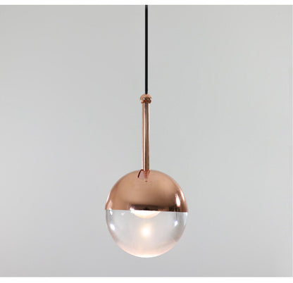 Nordic Loft Rose Gold crystal Ball Pendant Light Personality Designer Aisle Bar Living Room Bedside Suspension Light Fixtures