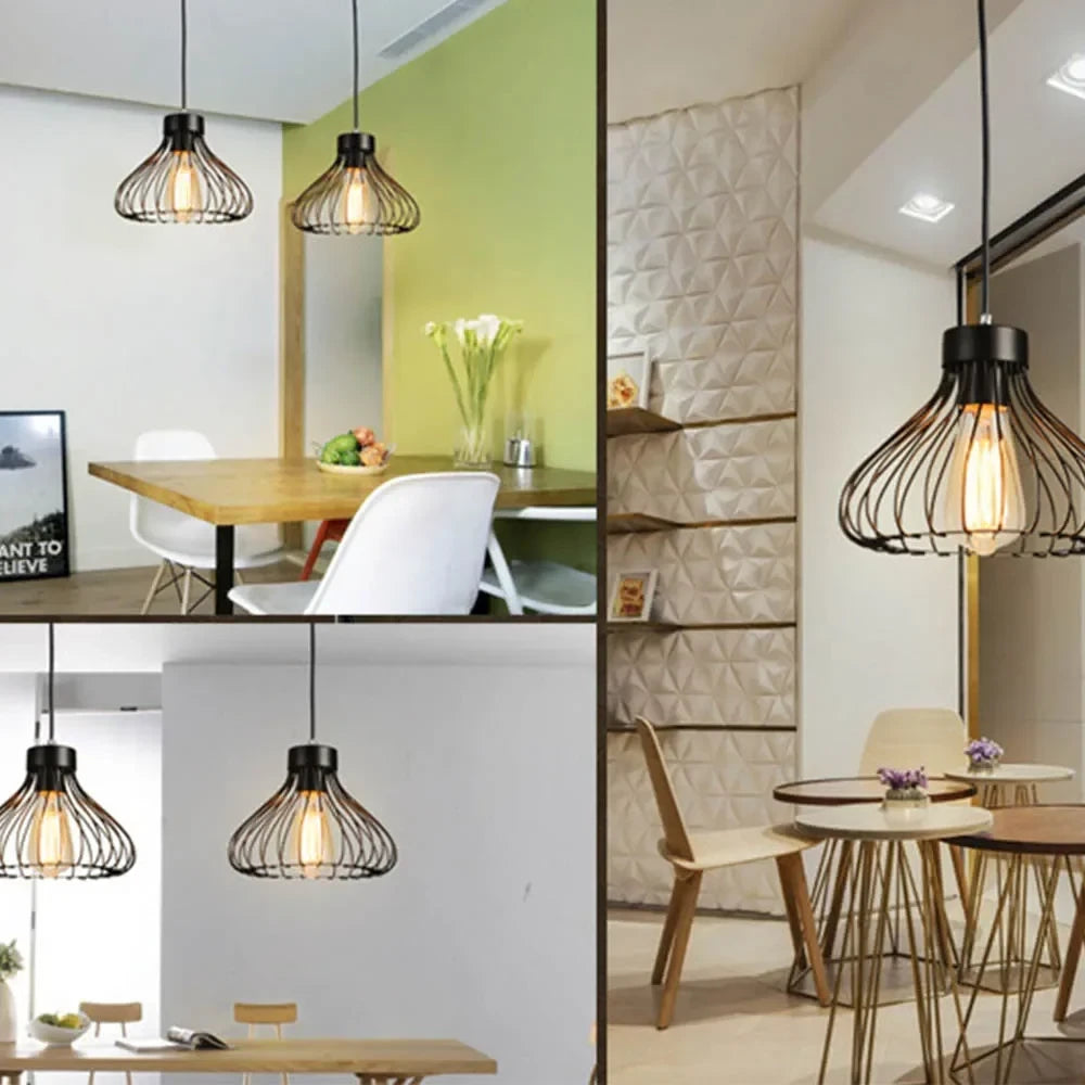 Flush Mount  Ceiling Down Light Retro Pendant Lamp  Black Walkway Kitchen Home Decor