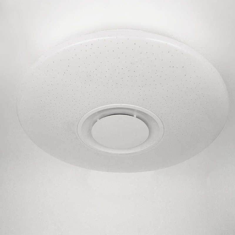 HOT Music Led Ceiling Light Lamp 60W Rgb Flush Mount Round Starlight Music With Bluetooth Speaker Dimmable Color Changing Light