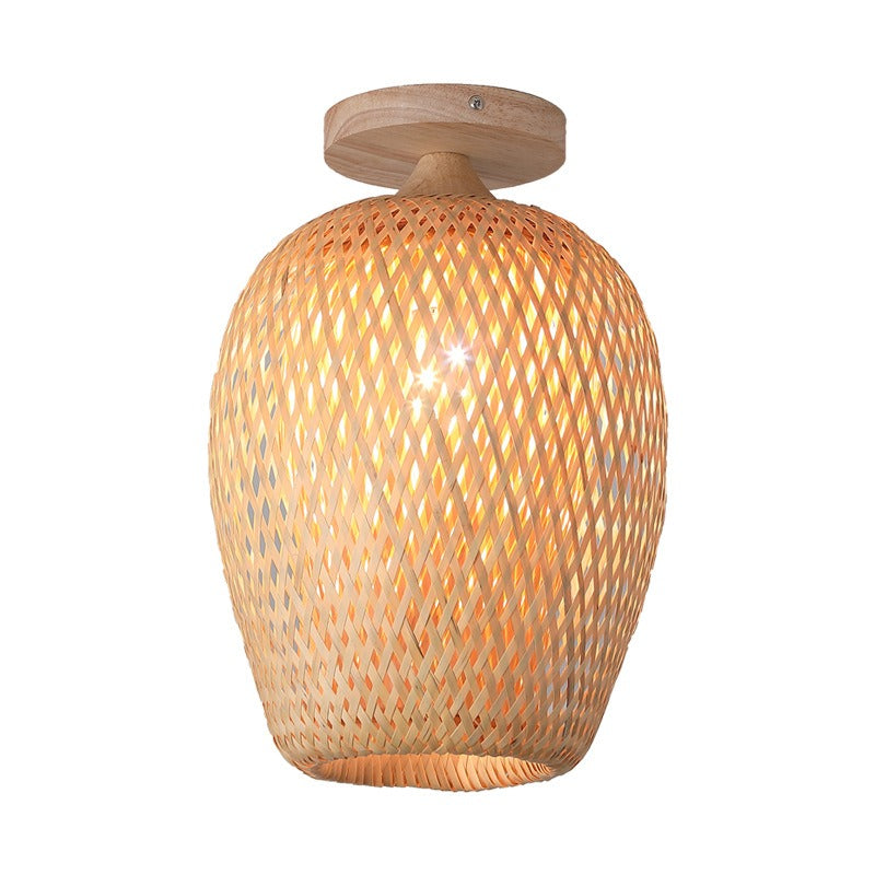 Newest Bamboo Pendant Lamps Ceiling Lights Rattan Wicker Lustre Hand Knit Braiding Suspended Dining