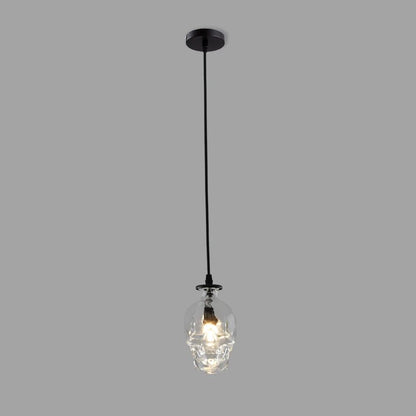 Retro Skull Clear Glass Pendant lights Dinning Room Bar Glass lampshade Lamp Demon Ghost Skeleton for Home Decor Light Fixture