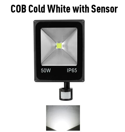 LED Flood Light Outdoor Lamp Led Spotlight Reflector Sensor Floodlight 10W 20W 30W 50W Waterproof Garden  Lighting