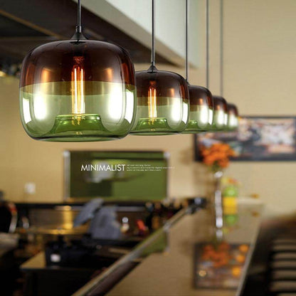 Modern Nordic Art Deco Colorful Hanging Glass Pendant Lamp Lights Fixtures E27 LED For Kitchen Restaurant Living Room Bedroom