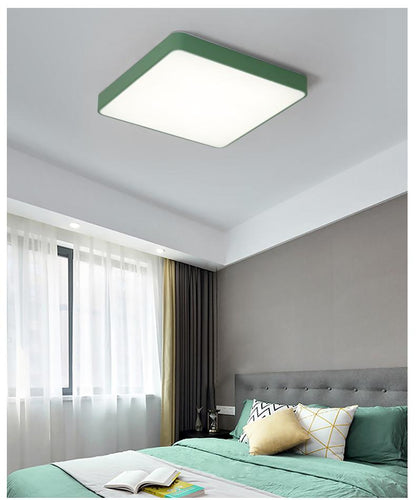 Modern Nordic LED Ceiling Lights Living Room Bedroom Round Corridor Kitchen Lamp Ultra-thin  Kids Room Macarons Remote Control