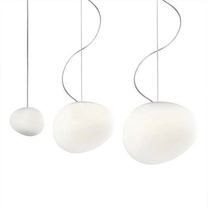 Pebble Chandelier Stone Lamp Living Room Irregular Glass Chandelier Special Shaped Egg Ball Lamp Goose Warm Stone Corridor Lamp