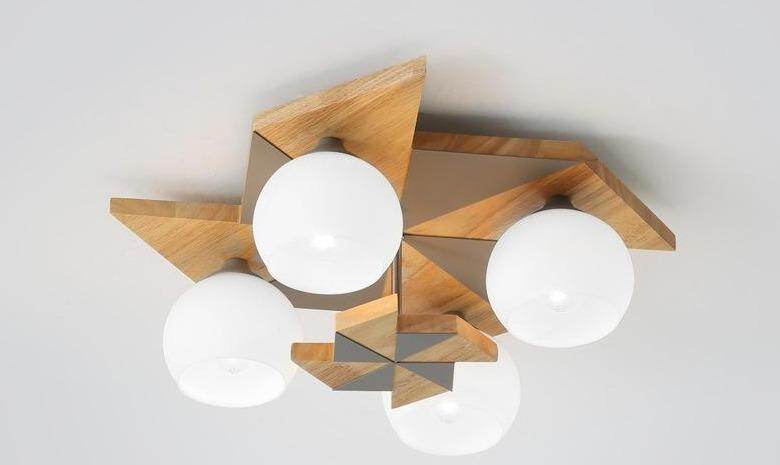 Nordic Log Gale Children's Bedroom Ceiling Lamp