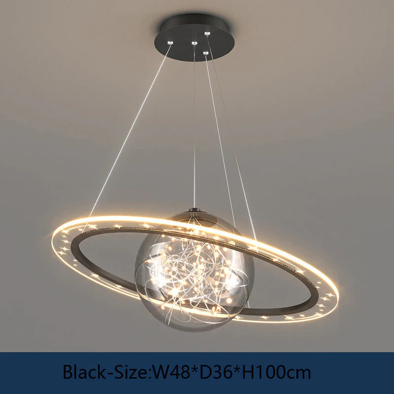 Star chandelier led New Acrylic living room bedroom lamp personality creative children's room net red home dining room lamp