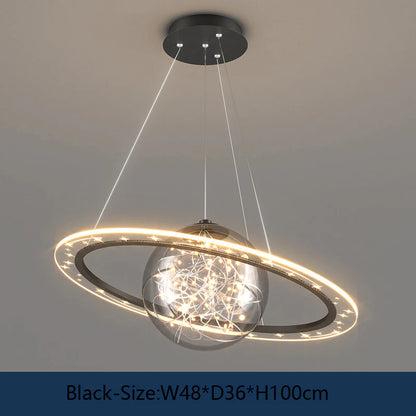 Star chandelier led New Acrylic living room bedroom lamp personality creative children's room net red home dining room lamp