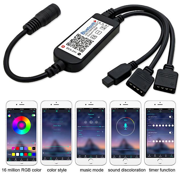 20M (4x5M) App Intelligent Control Bluetooth Music Sync Flexible Led Strip Lights 2835 RGB SMD 1080 LEDs IR 24 Key Bluetooth Controller with 12V Adapter Kit