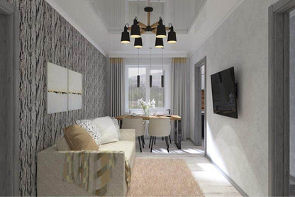 Nordic Simple Wooden E27 LED Steering Chandelier Black&White Two Color Iron Chandelier For Dining Room Living Room Bedroom