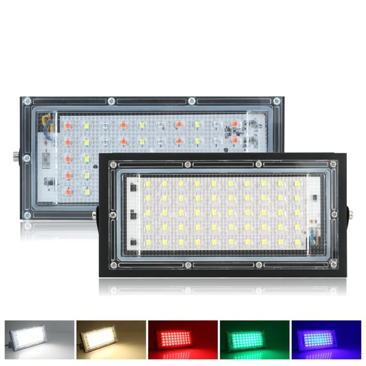 Led Flood Light 50W Outdoor Floodlight IP65 Waterproof LED Street Lamp Cold/Warm white Red Green Blue RGB Spotlight